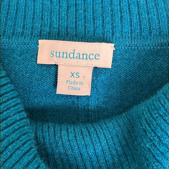 Sundance cashmere Teal Women's Sweater - Picture 6 of 10